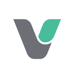 Application icon of the Vital iOS
										  application. On white background the
										  letter V is drawn with gery and petrol
										  colors.