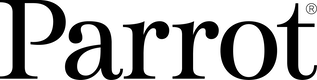 The logo of Parrot business. Consists
										  of the world Parrot with the
										  registered trademark at the top right
										  of the letter t.